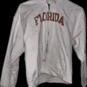 White Florida Hoodie gators Zip champion vintage 80s college classic small ladie